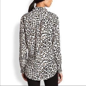 Equipment femme silk shirt in leopard print